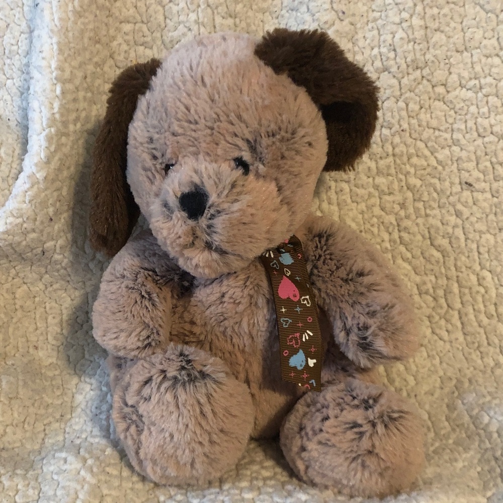 Cozy Dog Plush Toy - Cream and Brown